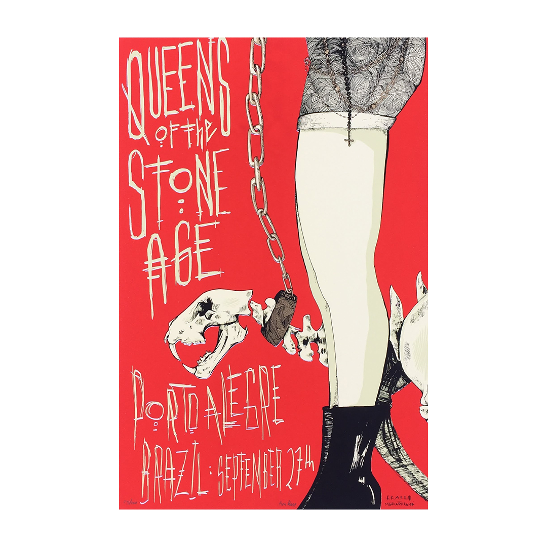 Queens of the Stone Age 2014 Porto Alegre, Brasil Kraken Gig Poster