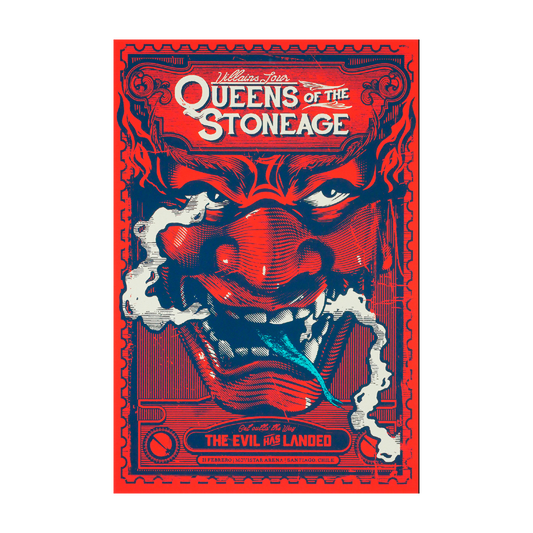 Queens of the Stone Age Chile 2018 Jofre con Jota Gig Poster