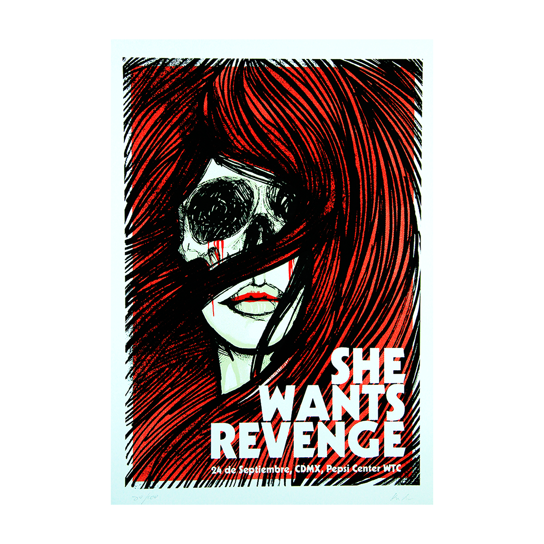 She Wants Revenge Mexico 2016 Kraken Gig Poster