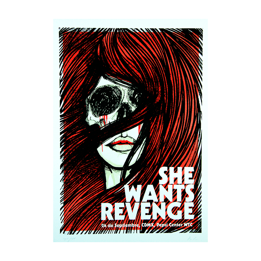 She Wants Revenge Mexico 2016 Kraken Gig Poster