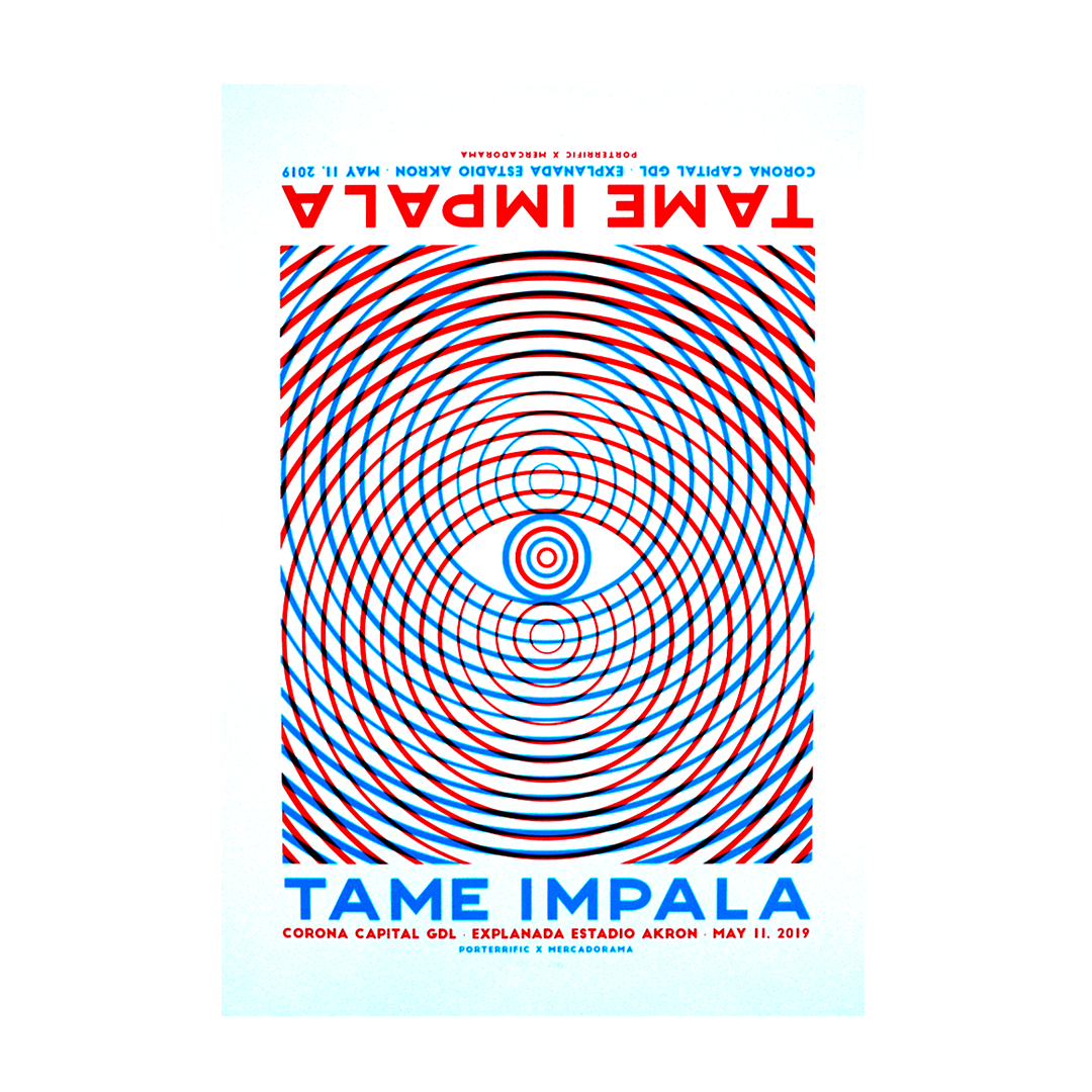 Tame Impala Guadalajara 2019 x Alan Porterrific Gig Poster