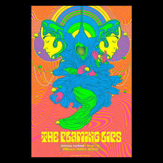The Flaming Lips Puebla 2019 Nares Gig Poster