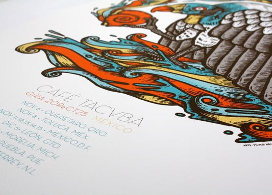 Cafe Tacvba 20ReCT25 2014 x Victor Melendez Gig Poster