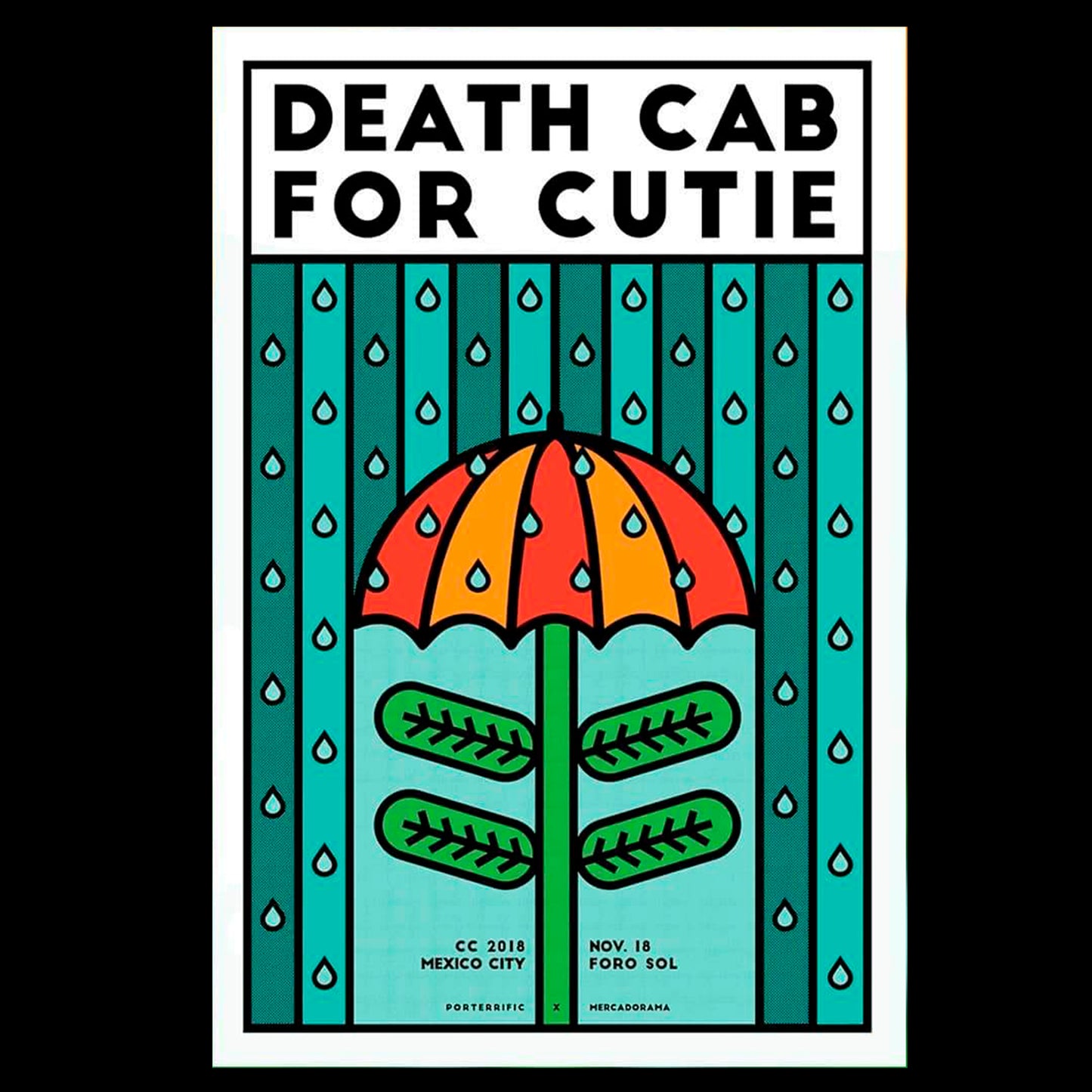 Death Cab for Cutie Mexico 2018 Porterrific Gig Poster