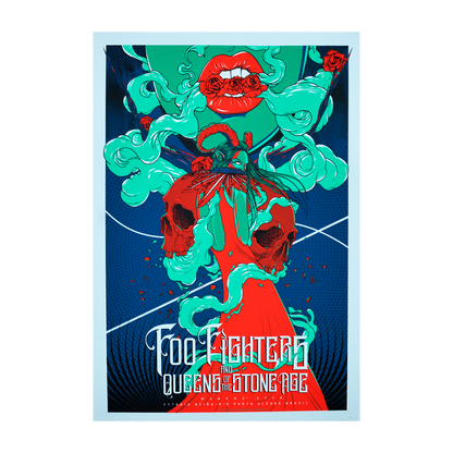 Foo Fighters/Queens of the Stone Age Porto Alegre 2018 Nares Gig Poster