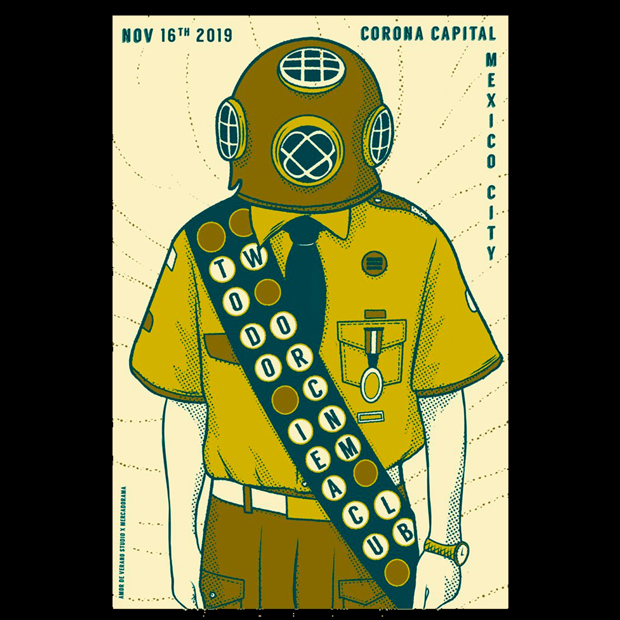 Two Door Cinema Club Mexico 2019 Amor de Verano Studio Gig Poster