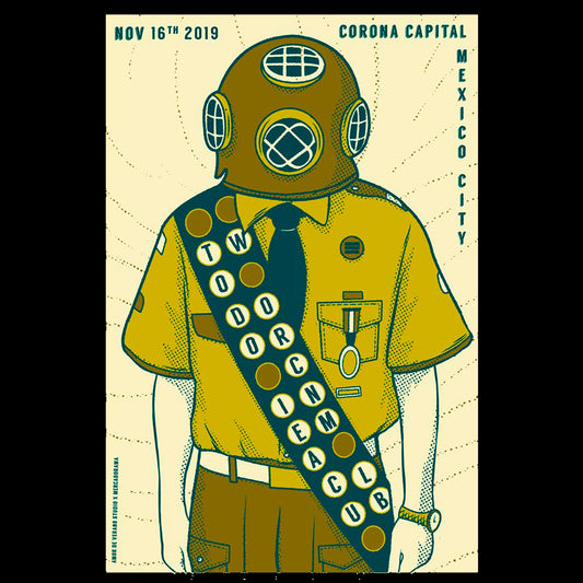 Two Door Cinema Club Mexico 2019 Amor de Verano Studio Gig Poster